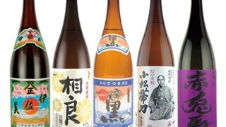 鹿児島有名銘柄 1升瓶5本セット(SYOCHU 5 bottle set) 9000ml